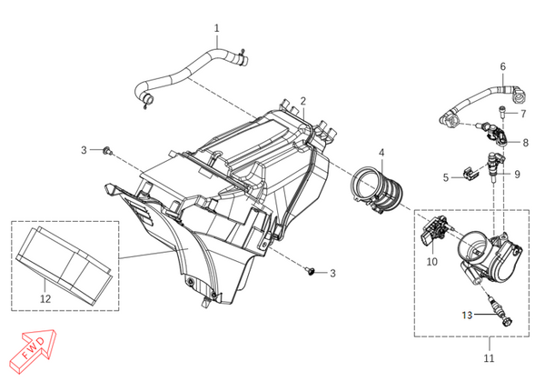 MX450 – Air Filter Assy
