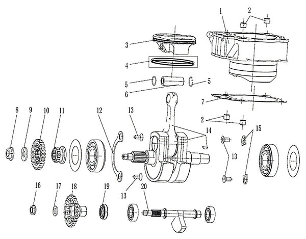 MX450 – Crankshaft/Piston