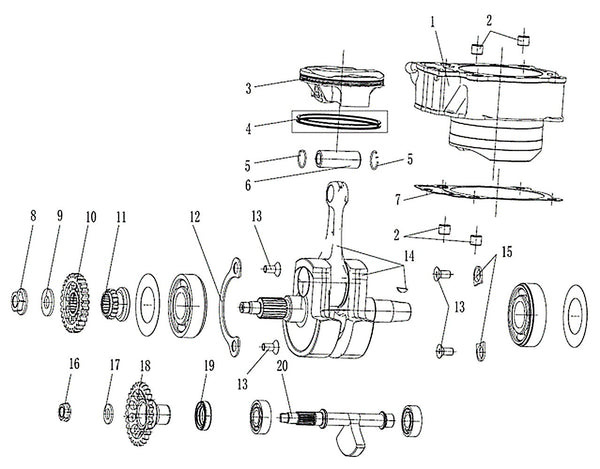 MX450 – Crankshaft/Piston