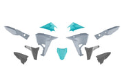 Grey, Aquamarine & Black